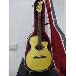 A Fender electric/acoustic guitar "Casa Grande" made under license in Korea in Yamaha hard case