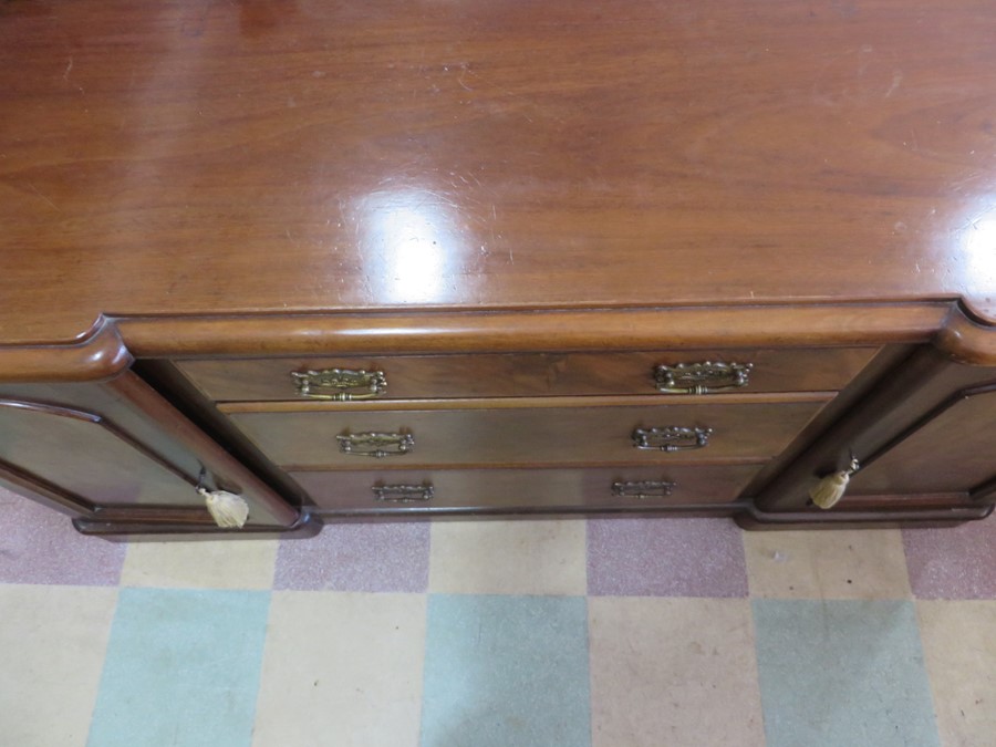 A Victorian sideboard/dresser base with two cupboard and three drawers - two keys in office - Image 2 of 12