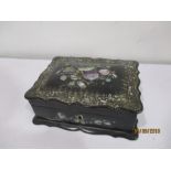 A Victorian paper mache jewellery box