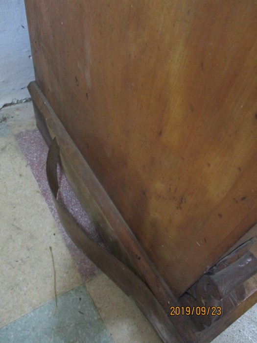 A tall Victorian display cabinet with cupboard under - Image 9 of 11