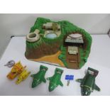 Tracey Island A/F along with diecast Thunderbirds vehicles