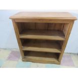 A set of pine freestanding shelves