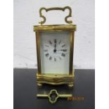 A French brass carriage clock