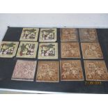 A collection of Victorian tiles