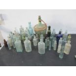 A collection of vintage bottles