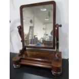 A Victorian mahogany toilet mirror