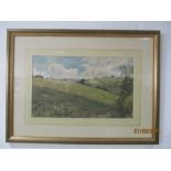 A watercolour of South Downs, Hampshire signed Philip Osment