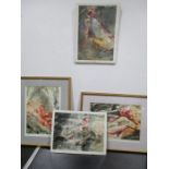 Four Ltd Edition prints all entitled "Rock Nude" signed in pencil "Jeni Caruana"