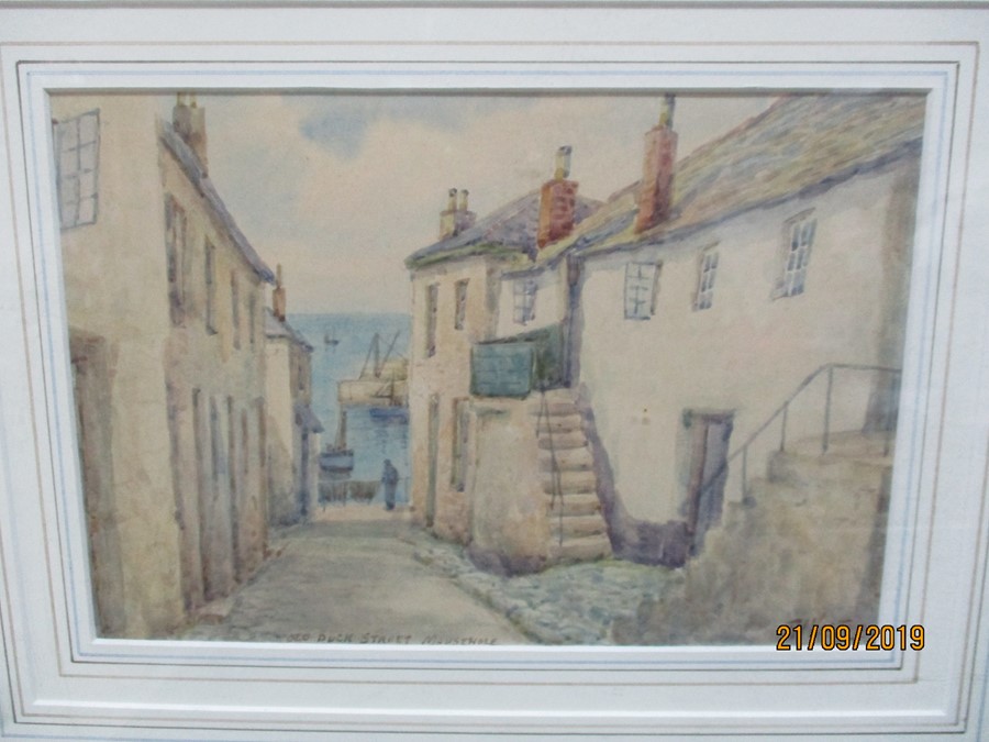 A pair of TH Victor watercolours of Mousehole - Image 2 of 8