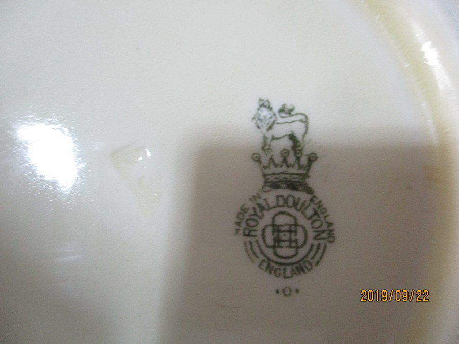 A set of Royal Doulton fruit bowls, brass candlesticks etc. - Image 3 of 8