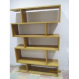 A modern oak set of shelves