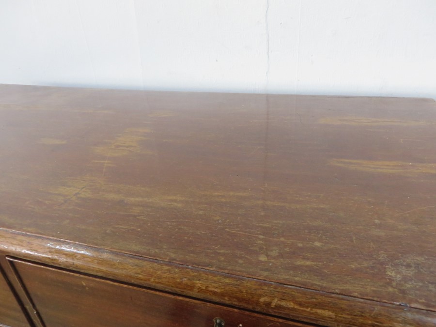 A Victorian chest of five drawers, back foot loose but present - Image 3 of 9