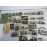 A quantity of mainly vintage military related postcards along with an Air Raid Precautions