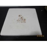 A vintage pottery counter tile