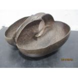 A Coco de Mer bowl with handle
