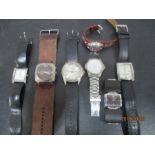 A collection of watches including Fossil etc.