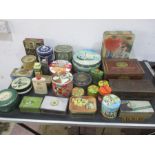 A collection of vintage tins