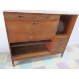 A teak mid century low wall unit/ drinks cabinet