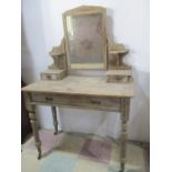 An Edwardian stripped dressing table