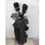A set of Maxfli golf clubs with bag etc.