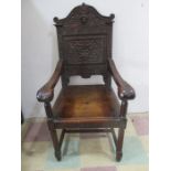 An oak Wainscot chair