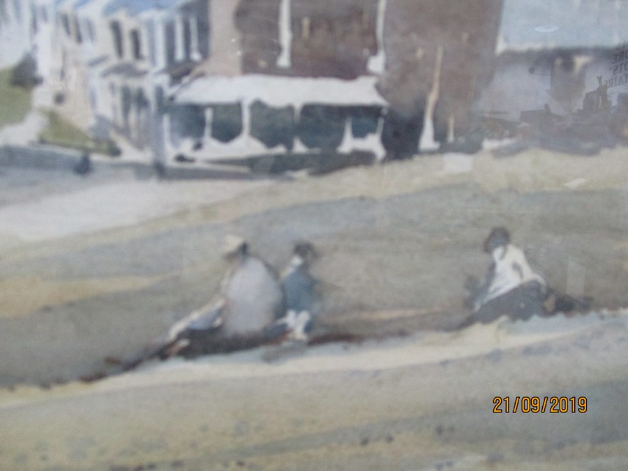 A watercolour of Weymouth Beach signed Alan Simpson RMSA - Image 4 of 6