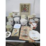 A collection of commemorative china etc.