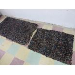 Two rag rugs - the large one is 5ft x 2ft 8
