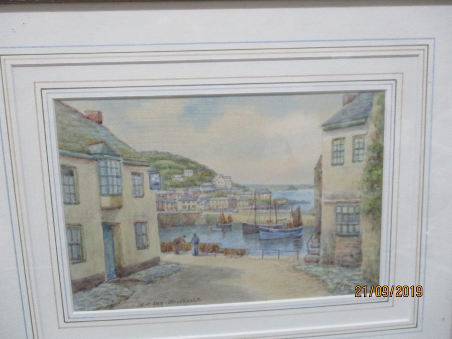 A pair of TH Victor watercolours of Mousehole - Image 5 of 8