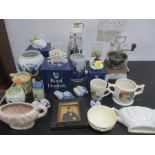 A collection of various china, glass etc. including Delft, Royal Doulton along with a Georgian