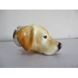 A Royal Stratford stirrup cup in the form of a dogs head
