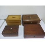 Four Victorian boxes