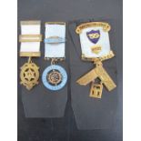 Three hallmarked silver Masonic medals, Hartington Lodge, 1085