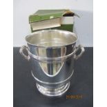 A silver plated two handled ice bucket by Christofle in box ( box tatty)