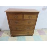 A Victorian mahogany chest of five drawers