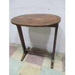 A 19th century fruit wood occasional drop leaf Sutherland style table