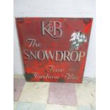 A vintage double sided pub sign on copper "The Snowdrop, Fine Horsham Ales"