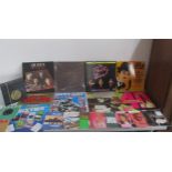 The Beatles Collection Box Set, with a small selection of vinyl albums and singles, including