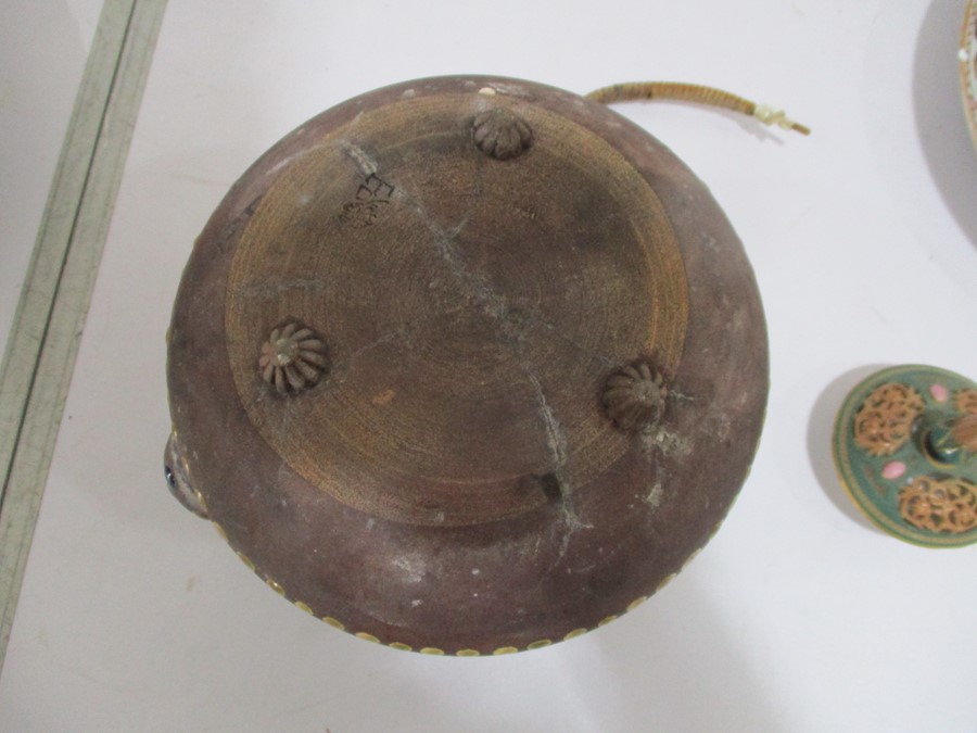 An octagonal Famille Rose plate with three character mark to underside along with two others and - Image 12 of 23