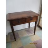 A Victorian desk with two drawers