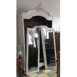 A French chalk painted Armoire