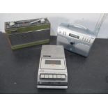 A vintage Roberts radio,Sony tape recorder along with an Intempo DAB radio- untested