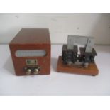 An H.Tinsley & Co mirror galvanometer and a Philip Harris transformer teaching aid