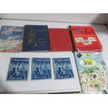 A collection of stamp albums