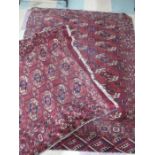 Two Eastern red ground rugs