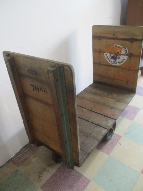 A vintage industrial Youngmans 70kg trolley - Image 3 of 7