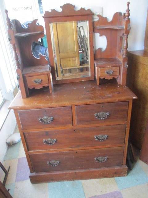 An Edwardian dressing chest A/F