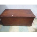 A stained elm trunk/ blanket box