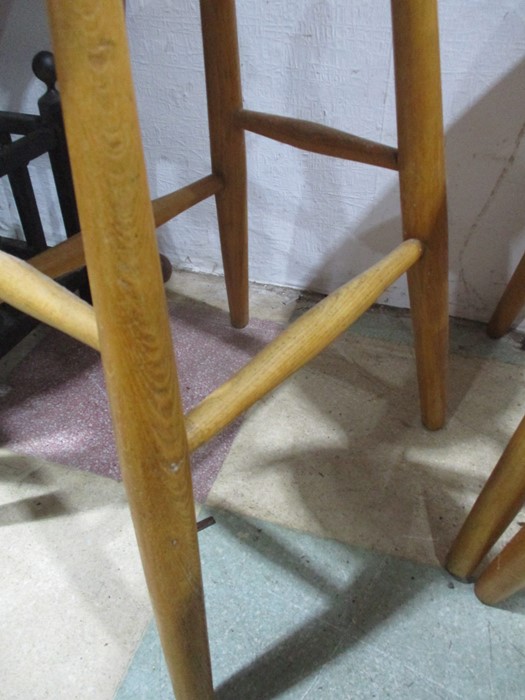 A set of six matched Ercol style stools - Image 5 of 5