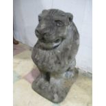 A concrete lion